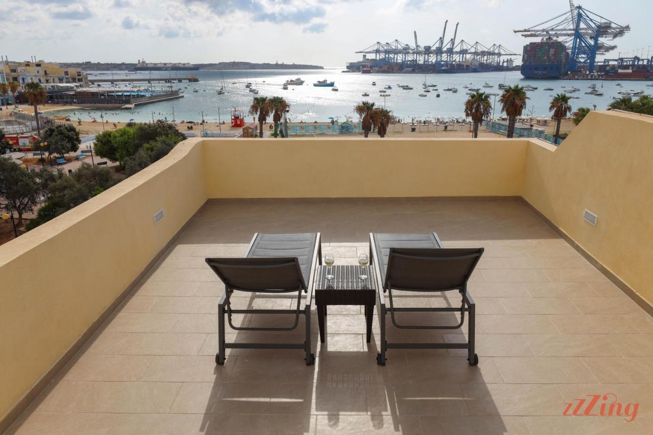 Luxurious Duplex Seafront Apt W Amazing Sea Views Birżebbuġa Esterno foto